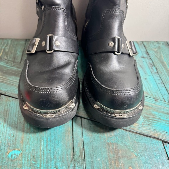 Harley-Davidson Riding Boots Size 9 Fury Motorcycle Buckle Zipper Rare - Picture 4 of 12